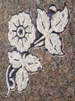 Flat Carving monument close-up